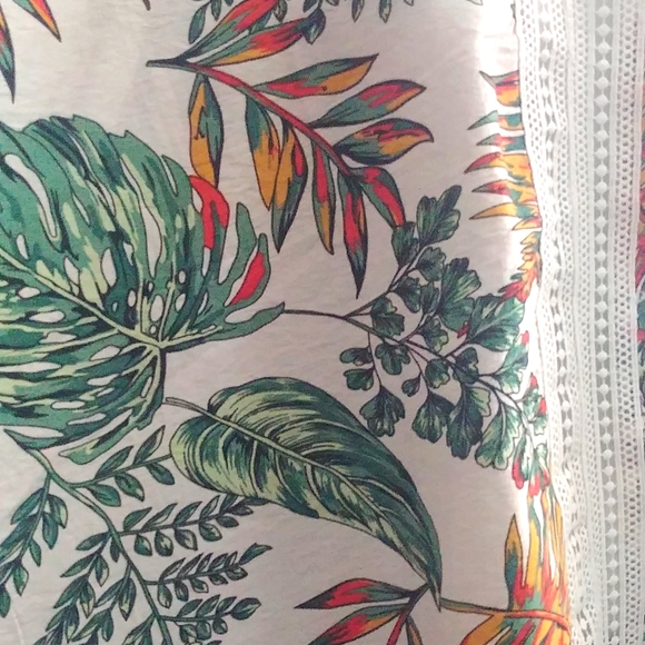 Palm Leaves Beach Cover up S/M - Picture 2 of 6